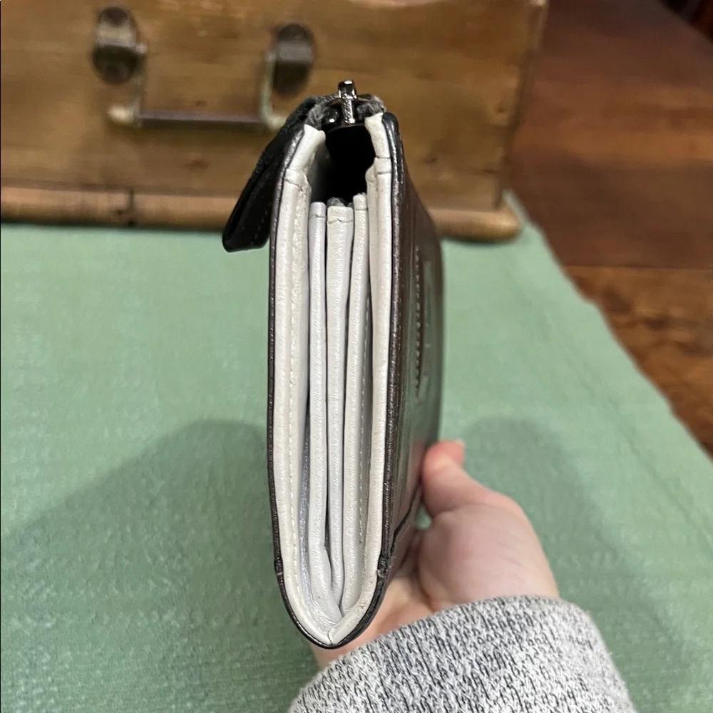 Longchamp Happy 3/4 Zip Wallet Spellout
